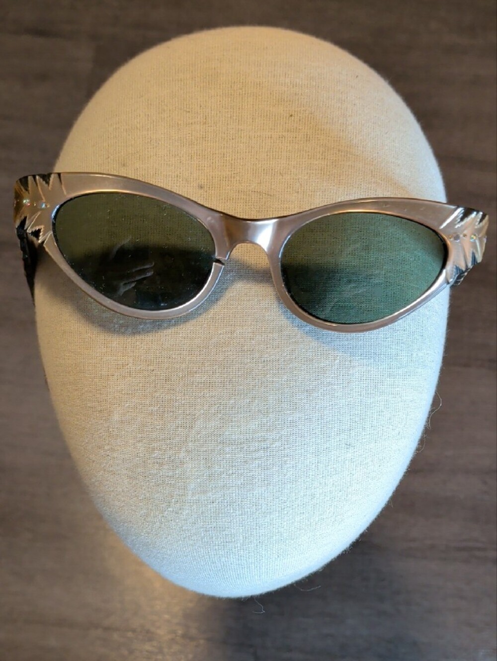 Vintage 50s Women's Cateye Sunglasses Retro Bronze Made In France MCM